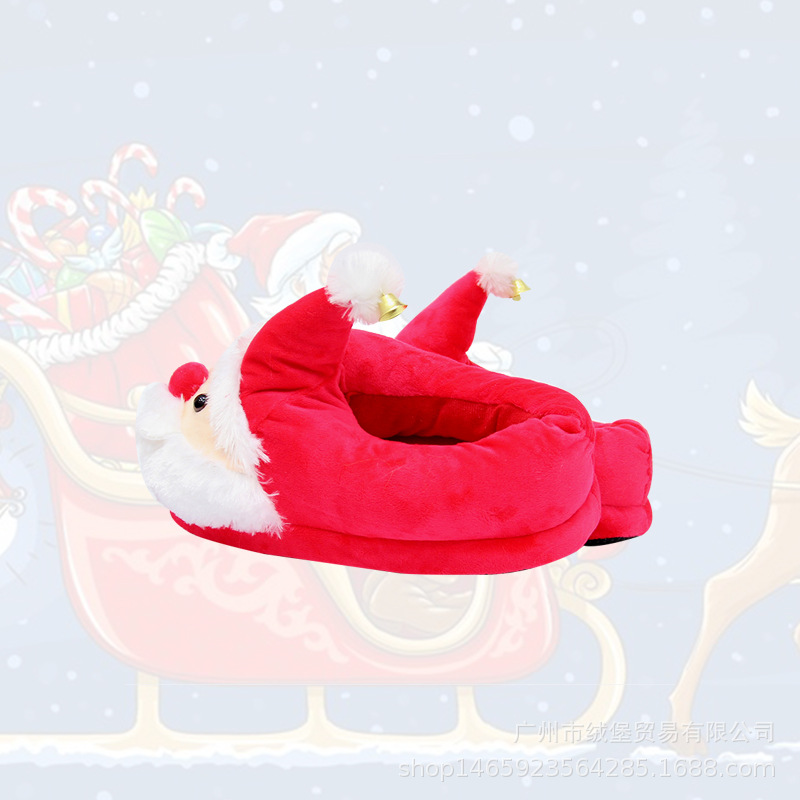 Santa Claus Winter Soft Plush Slippers - Image 4