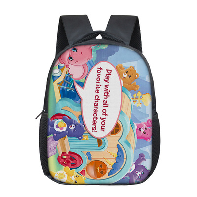 12 Inch Care Bears Children's Backpack Kids School Cute Daily Bag Kindergarten Bags Girls Boys Waterproof Ruckpack - Image 3