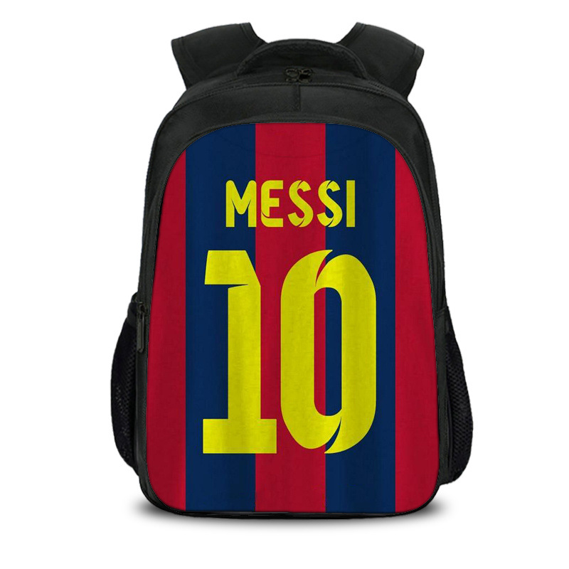 16"Messi Backpack School Bag Black - Image 10