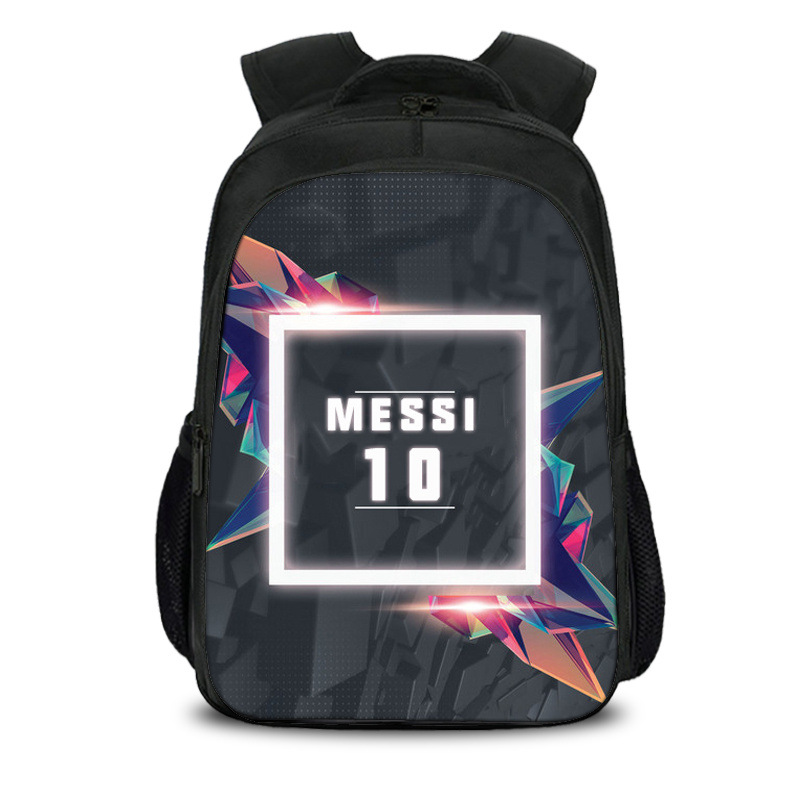 16"Messi Backpack School Bag Black - Image 11