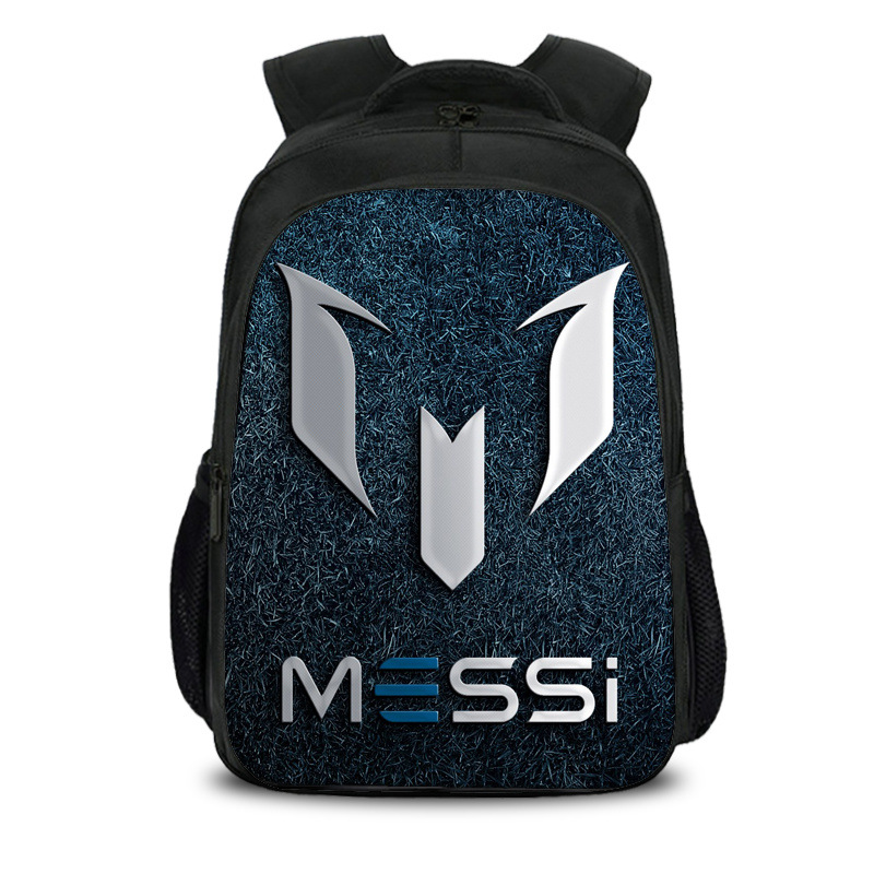 16"Messi Backpack School Bag Black - Image 12