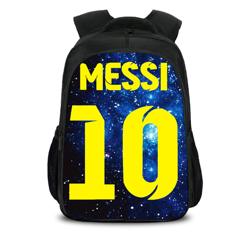 16"Messi Backpack School Bag Black - Image 2