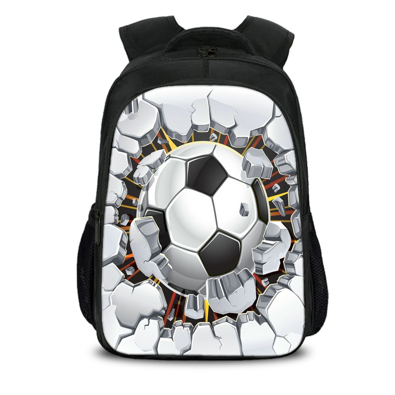 16"Messi Backpack School Bag Black - Image 3