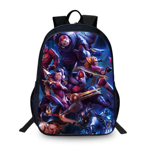 16‘’League of Legends Backpack School Bag Black - Image 3