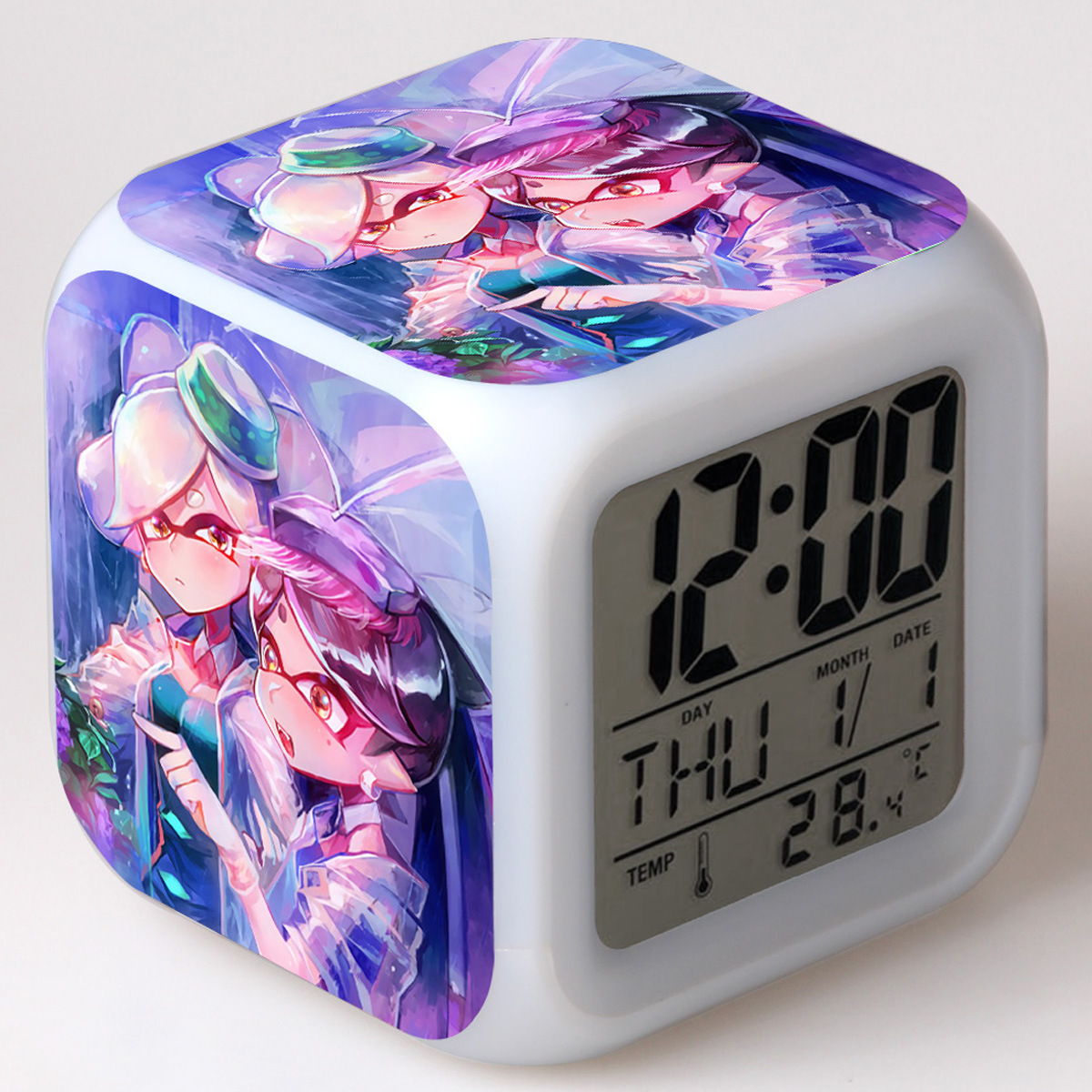 Splatoon 7 Colors Change Digital Alarm LED Clock - Image 14