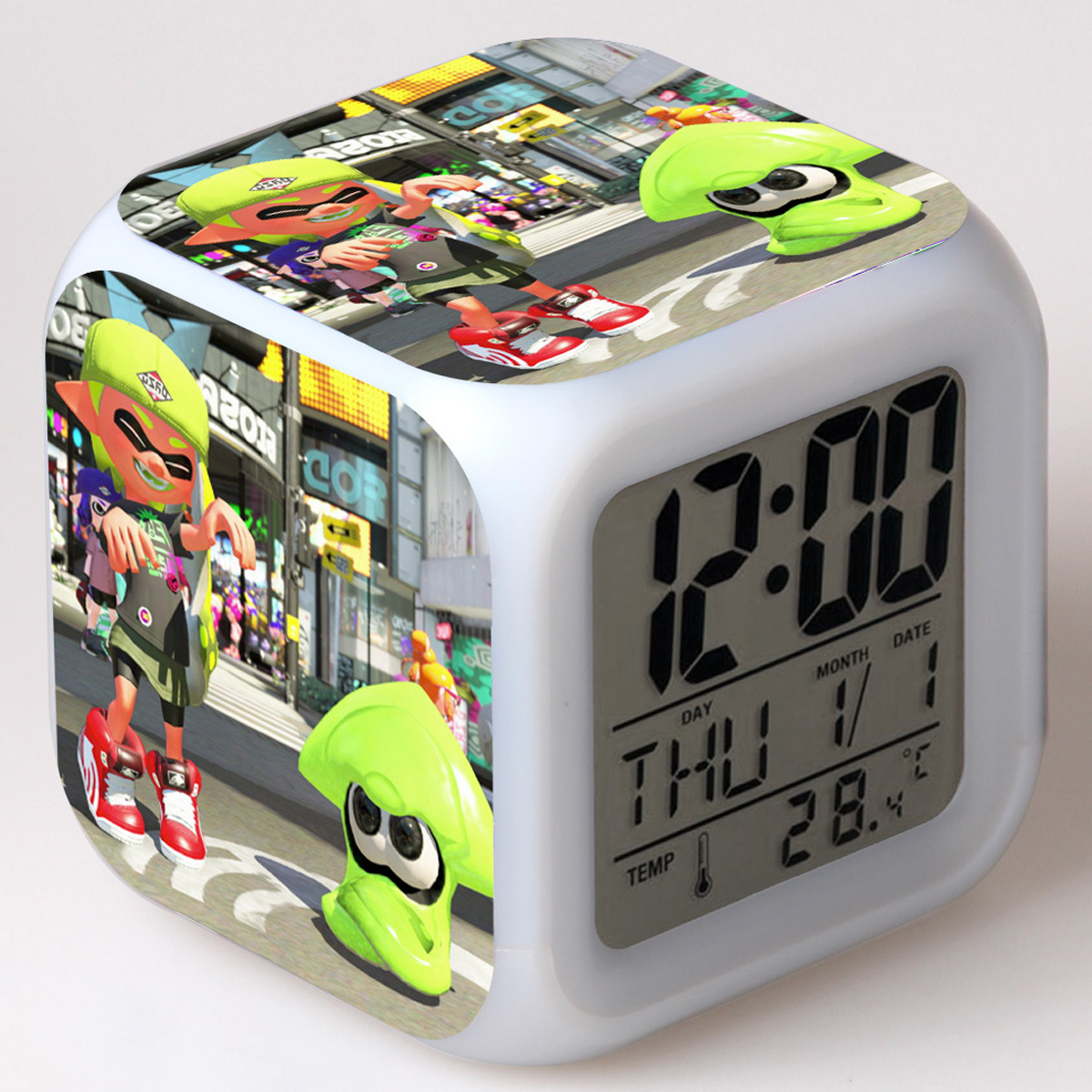 Splatoon 7 Colors Change Digital Alarm LED Clock - Image 15