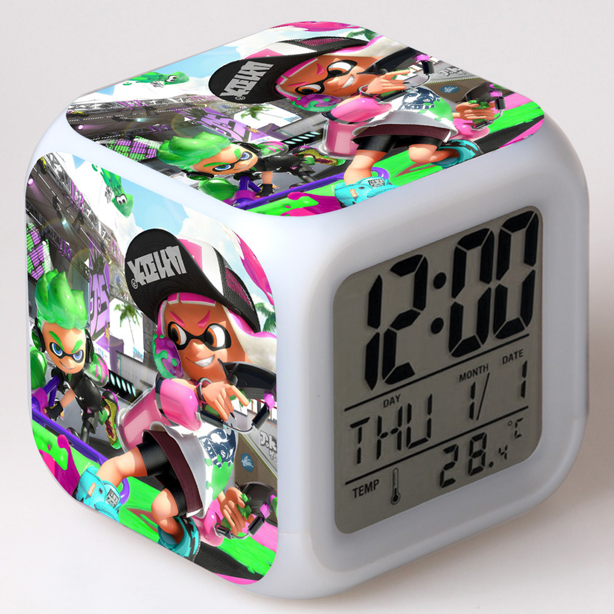 Splatoon 7 Colors Change Digital Alarm LED Clock - Image 18