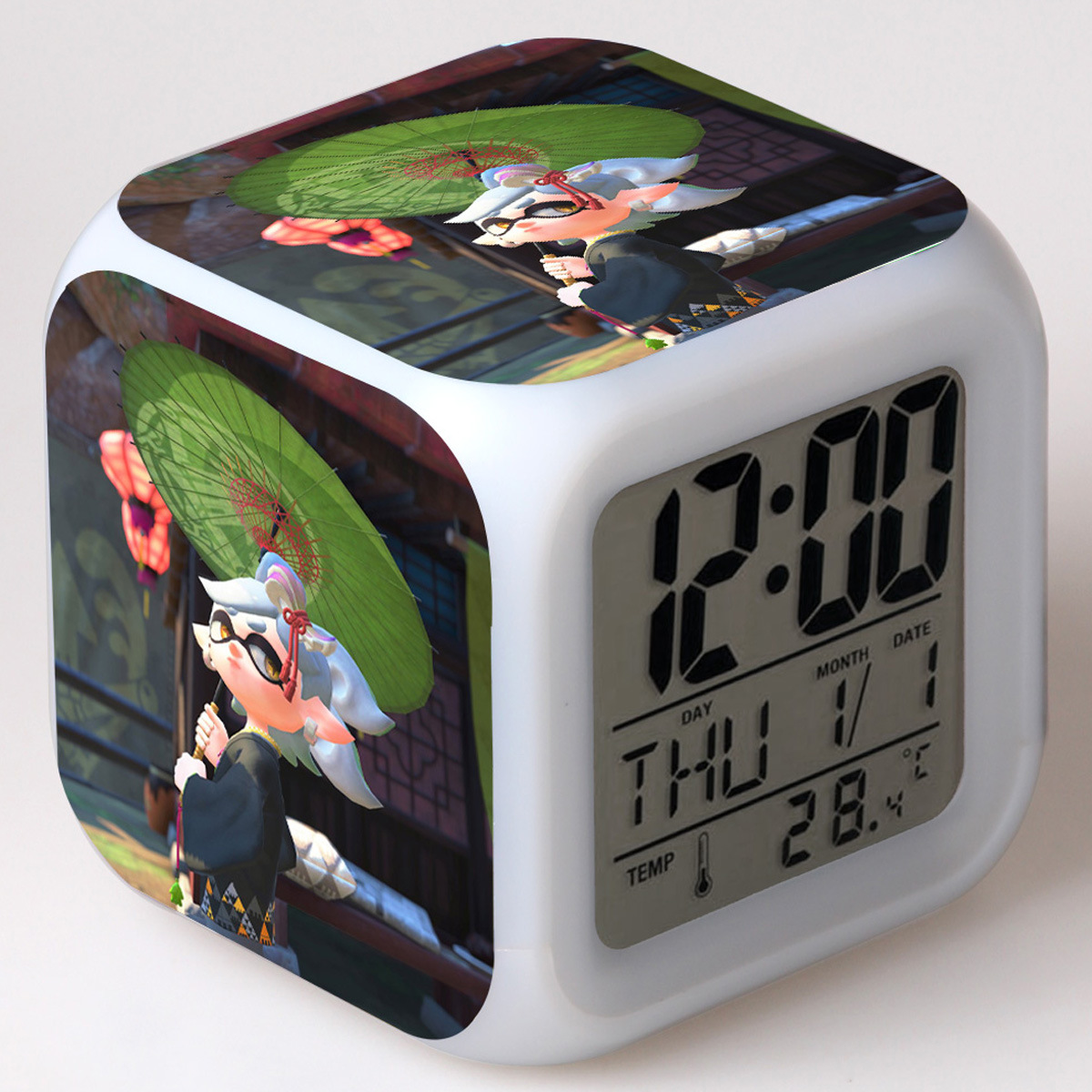 Splatoon 7 Colors Change Digital Alarm LED Clock - Image 6