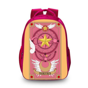 Sakura double-layer backpack personalized school bag Pink