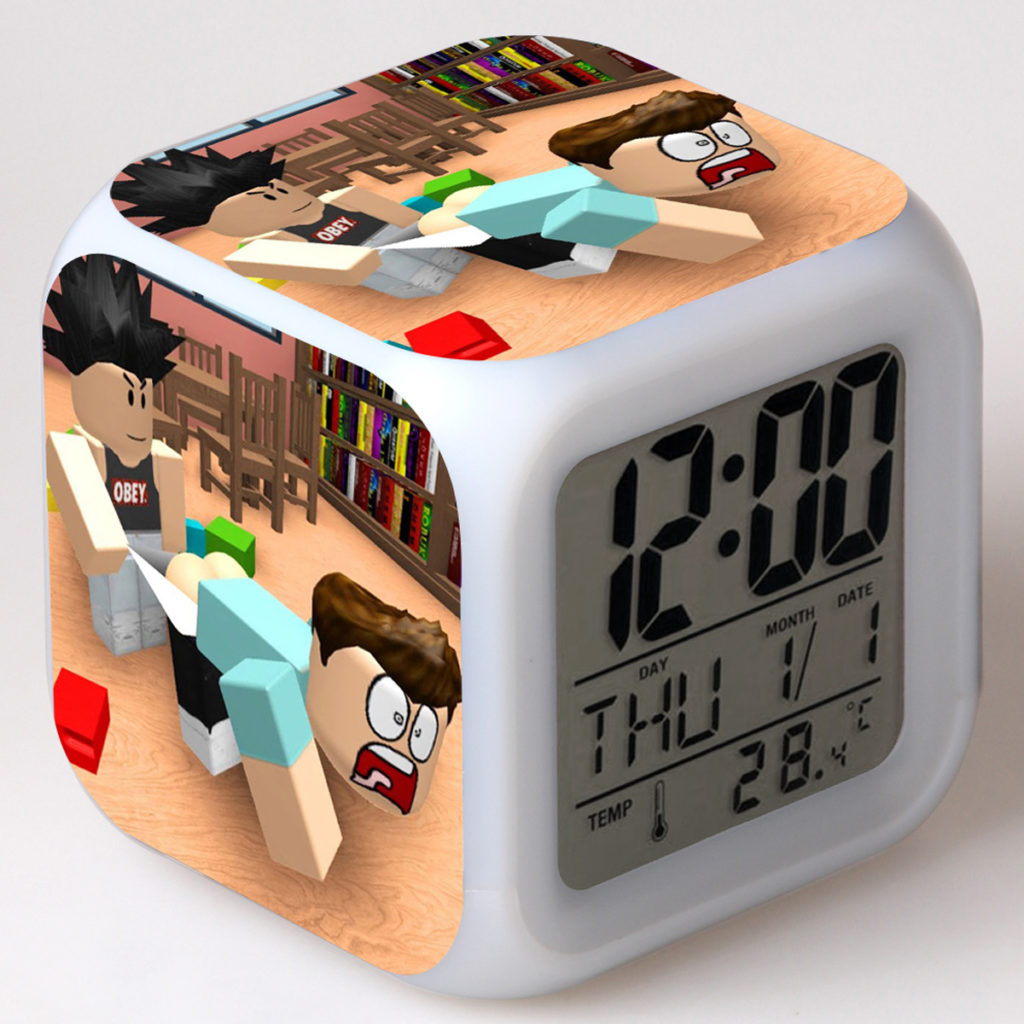 Roblox 7 Colors Change Digital Alarm LED Clock giftcartoon