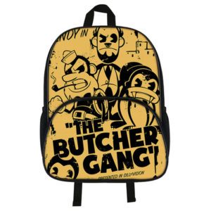 16"Bendy and the Ink Machine Backpack School Bag Black