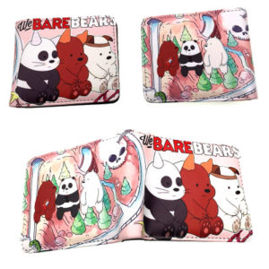 We Bare Bears Pu Leather Folding Wallet Anime Short Purse