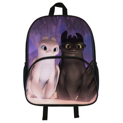 16"How to Train Your Dragon 3 Backpack School Bag Black - Image 5