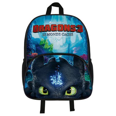 16"How to Train Your Dragon 3 Backpack School Bag Black - Image 7