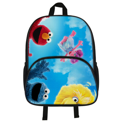 16"Sesame Street Backpack School Bag Black - Image 3