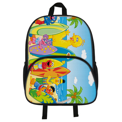 16"Sesame Street Backpack School Bag Black - Image 7