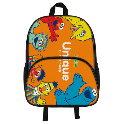 16"Sesame Street Backpack School Bag Black - Image 13