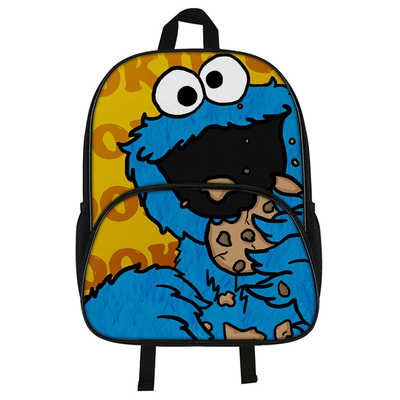 16"Sesame Street Backpack School Bag Black