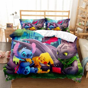 How to Train Your Dragon Comfortable Bedding Three-Piece Soft and Breathable Duvet Cover