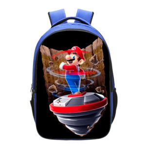 Mario Backpack School Bag Blue