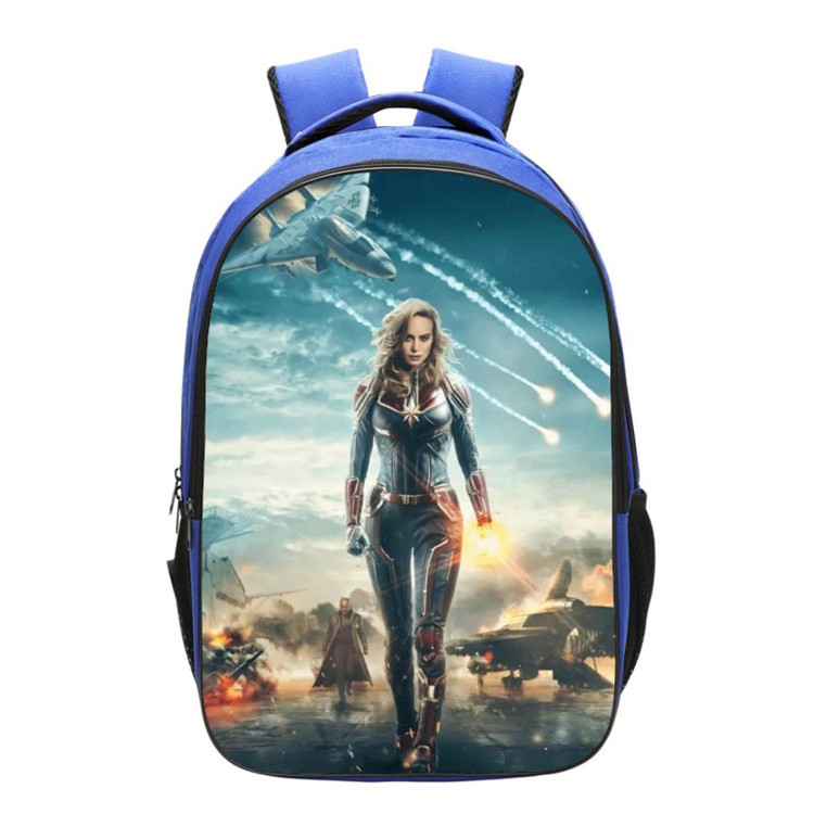 Captain Marvel Backpack School Bag Blue