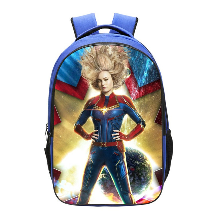 Captain Marvel Backpack School Bag Blue - Image 12