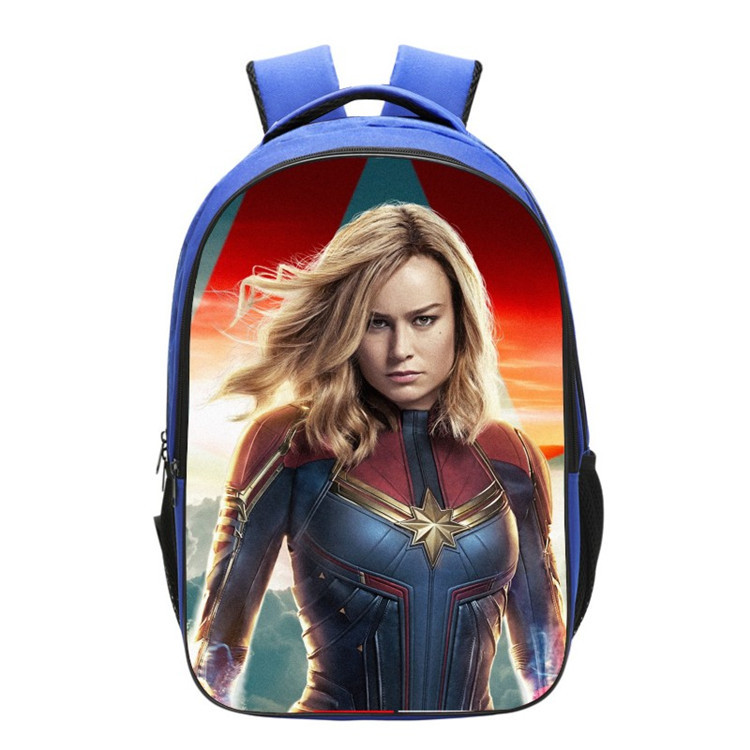 Captain Marvel Backpack School Bag Blue - Image 11