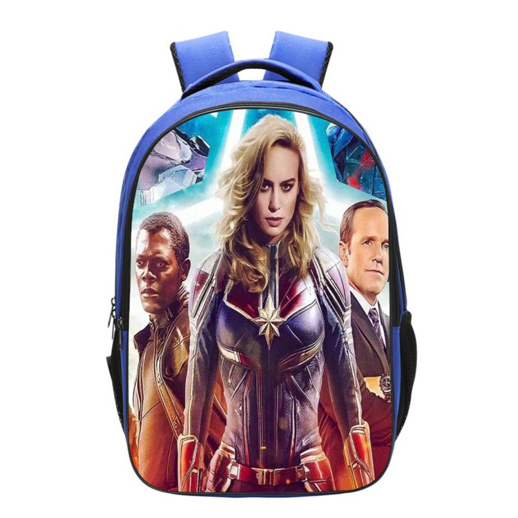 Captain Marvel Backpack School Bag Blue - Image 10