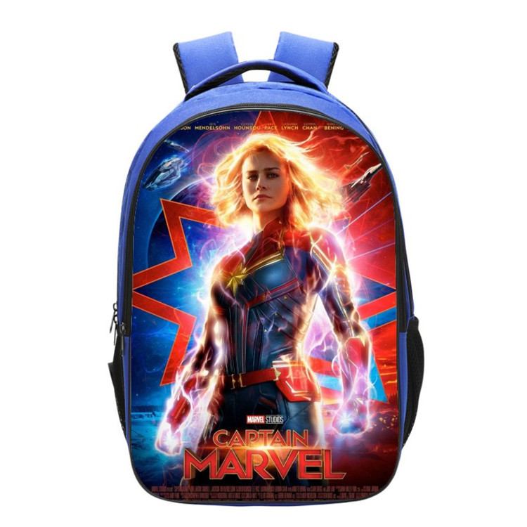 Captain Marvel Backpack School Bag Blue - Image 2