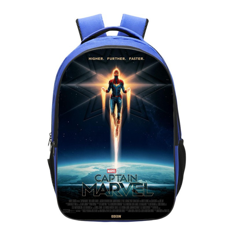Captain Marvel Backpack School Bag Blue - Image 18