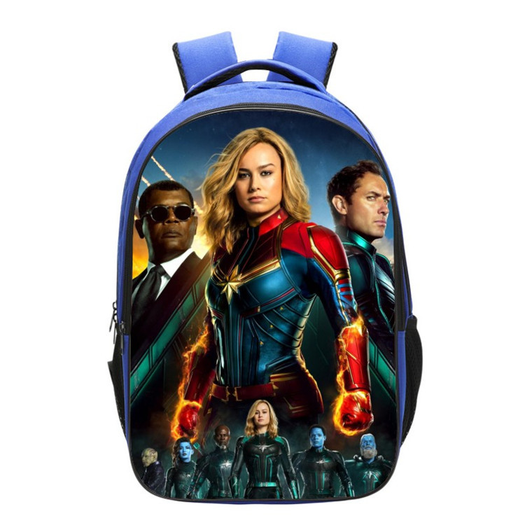 Captain Marvel Backpack School Bag Blue - Image 17
