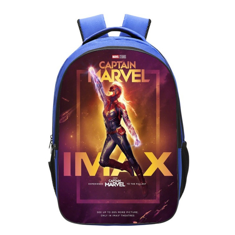 Captain Marvel Backpack School Bag Blue - Image 15