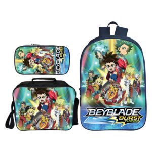 16″Beyblade Backpack School Bag+Lunch Bag+Pencil Bag