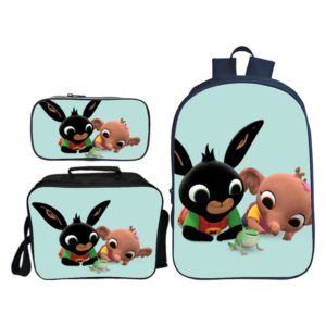 16″Bing Bunny Backpack School Bag+Lunch Bag+Pencil Bag