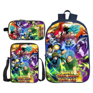 16″Dragon Ball Backpack School Bag+Shoulder Bag+Pencil Bag