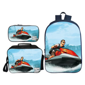 16″GTA Backpack School Bag+Lunch Bag+Pencil Bag