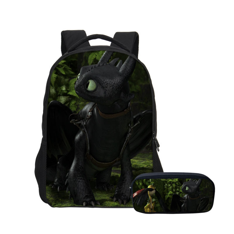 16″How to Train Your Dragon The Hidden World Backpack School Bag+Pencil Bag - Image 7