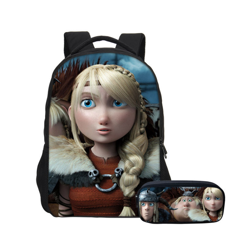 16″How to Train Your Dragon The Hidden World Backpack School Bag+Pencil Bag - Image 14