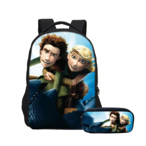 16″How to Train Your Dragon The Hidden World Backpack School Bag+Pencil Bag