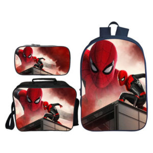 16″Spider-Man: Far From Home Backpack School Bag+Lunch Bag+Pencil Bag
