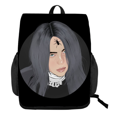 18“Billie Eilish Backpack Creative Waterproof Change Bag - Image 14