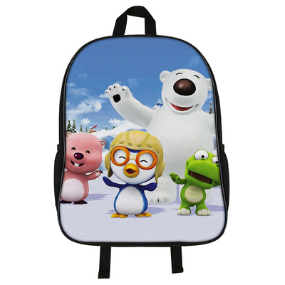 16"PORORO Backpack School Bag Black - Image 11