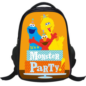 Sesame Streetts Backpack Kids Youth Student High Capacity Waterproof School Bag Birthday Gifts