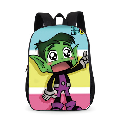 18‘’Teen Titans Go Backpack School Bag Black - Image 10