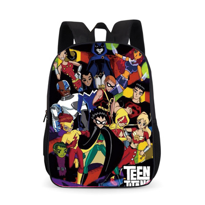 18‘’Teen Titans Go Backpack School Bag Black - Image 13