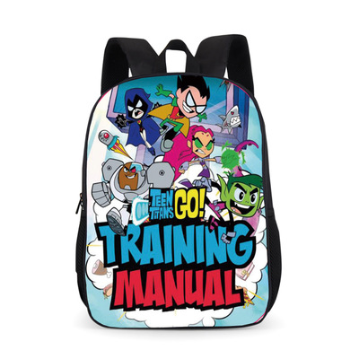 18‘’Teen Titans Go Backpack School Bag Black - Image 15