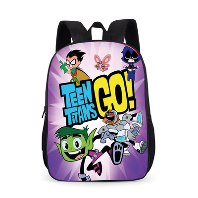 18‘’Teen Titans Go Backpack School Bag Black - Image 18