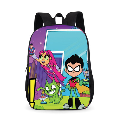 18‘’Teen Titans Go Backpack School Bag Black - Image 8