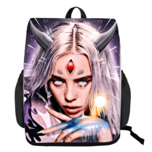 18“Billie Eilish Backpack Creative Waterproof Change Bag