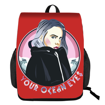18“Billie Eilish Backpack Creative Waterproof Change Bag - Image 8
